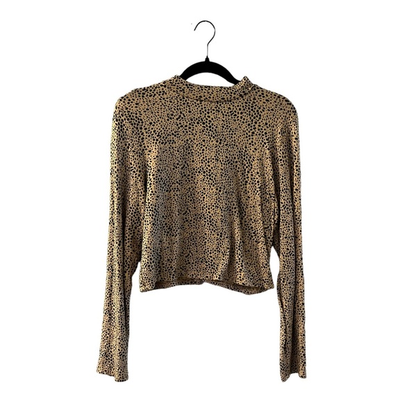 American Eagle Outfitters Tops - American Eagle Size XXL Plus Size Sleeve Leopard Print Crop Top Shirt